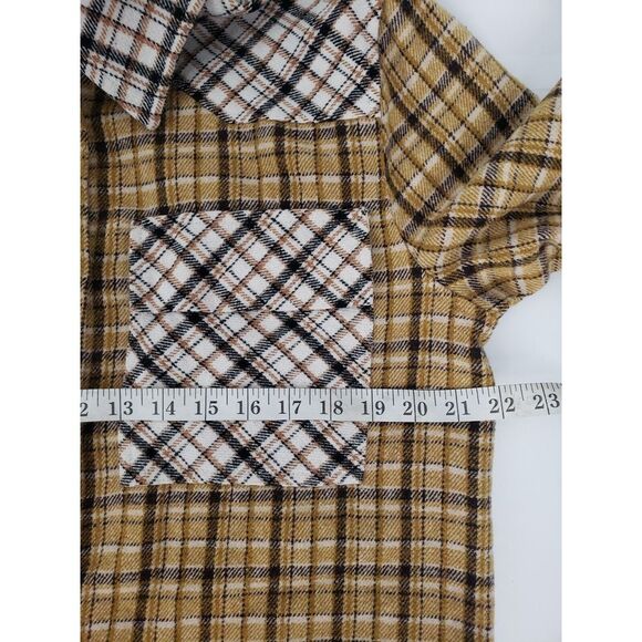 Umgee Heavyweight‎ Plaid Flannel Long Sleeve Button Down Shirt Size M - Picture 6 of 8